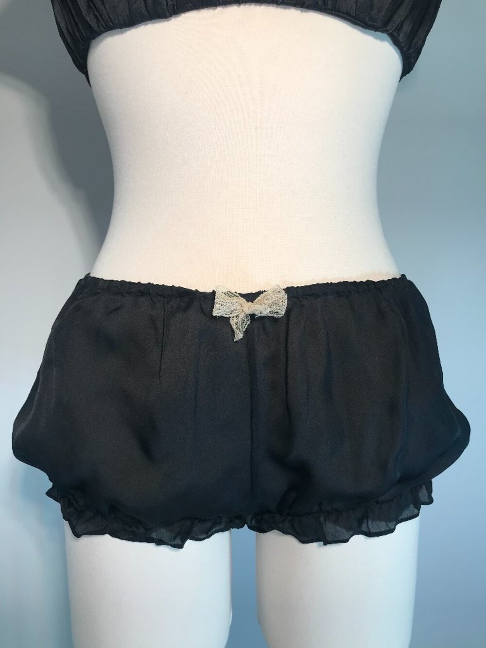 Vintage Kiki De Montparnasse Vintage Black Silk Bloomers (L)